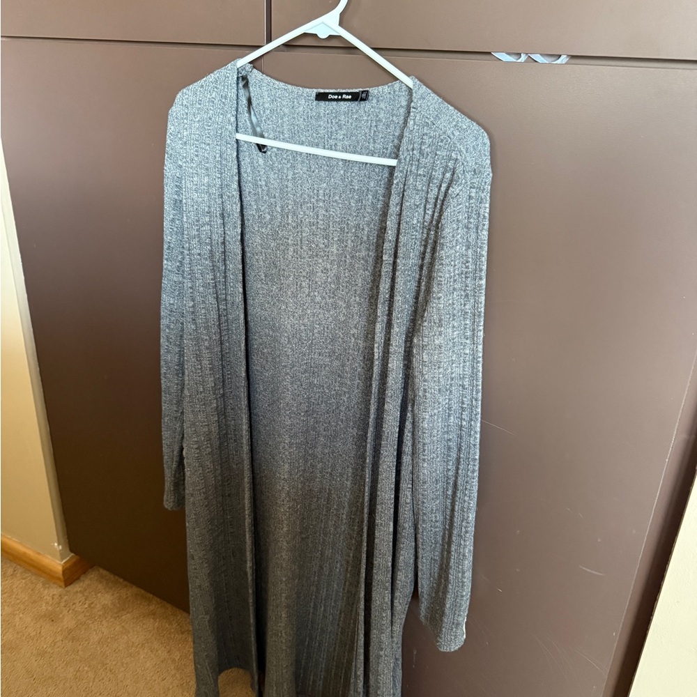 Doe & Rae Charcoal Knit Cardigan